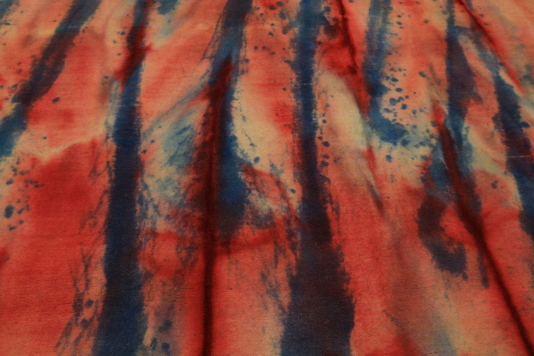 5x8 Red, Ivory, Blue Color Hand Knotted Tibetan Wool Modern & Contemporary Oriental Rug