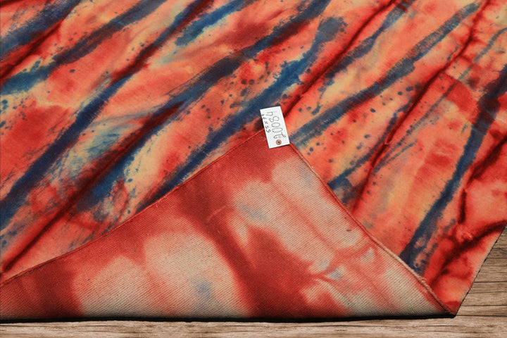 5x8 Red, Ivory, Blue Color Hand Knotted Tibetan Wool Modern & Contemporary Oriental Rug