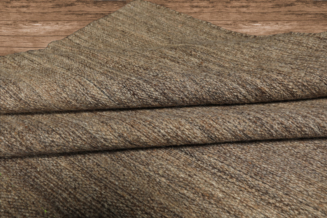 10x14 Taupe, , Color Hand Woven Kilim Wool Modern & Contemporary Oriental Rug