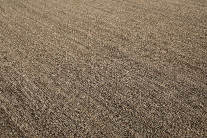 10x14 Taupe, , Color Hand Woven Kilim Wool Modern & Contemporary Oriental Rug