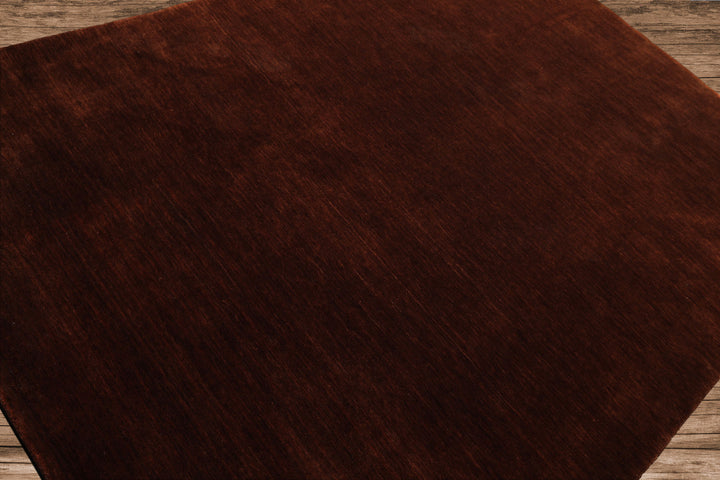 5x8 Dark, Caramel, Color Hand Knotted Gabbeh Wool Traditional Oriental Rug