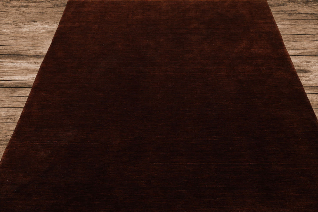 5x8 Dark, Caramel, Color Hand Knotted Gabbeh Wool Traditional Oriental Rug