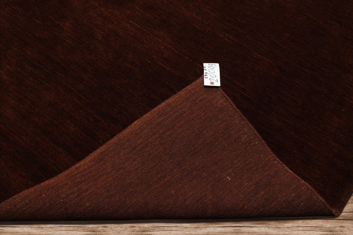 5x8 Dark, Caramel, Color Hand Knotted Gabbeh Wool Traditional Oriental Rug