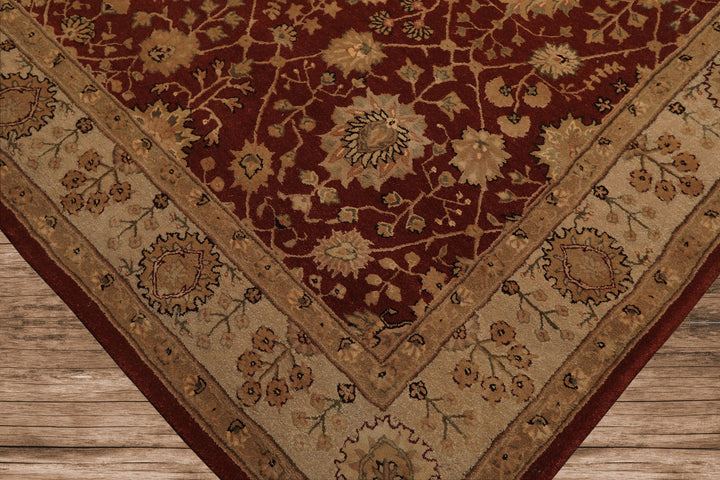 5x8 Burnt Orange, Ivory, Gold Color Hand Tufted Nourison Wool & Silk Traditional Oriental Rug