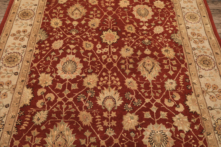5x8 Burnt Orange, Ivory, Gold Color Hand Tufted Nourison Wool & Silk Traditional Oriental Rug