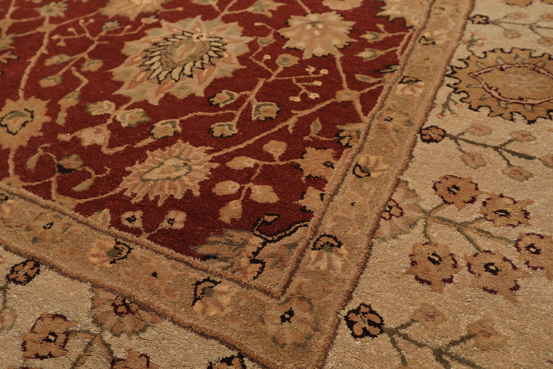 5x8 Burnt Orange, Ivory, Gold Color Hand Tufted Nourison Wool & Silk Traditional Oriental Rug