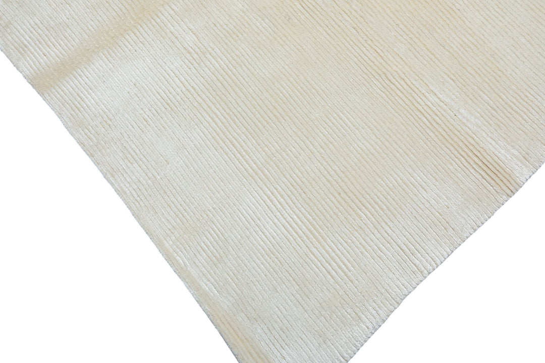 Runner Off White, , Color Hand Knotted Tibetan Viscose Moden &amp; Contemporary Oriental Rug