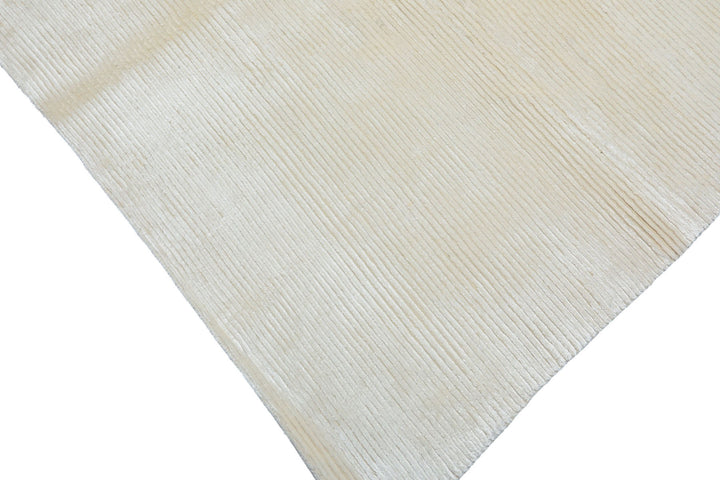 Runner Off White, , Color Hand Knotted Tibetan Viscose Moden &amp; Contemporary Oriental Rug