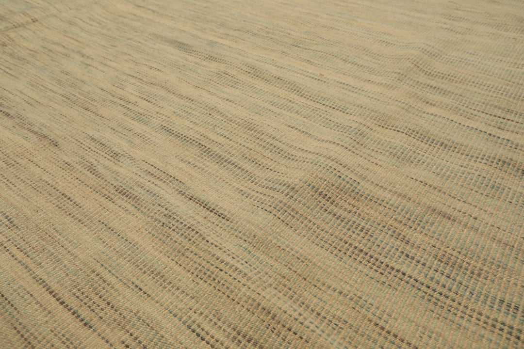 10x14 Ivory, Celadon, Multi Color Hand Woven Kilim Wool Modern & Contemporary Oriental Rug