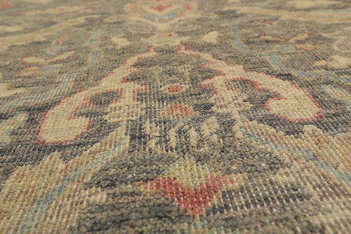 5x7 Hand Knotted Afghan 100% Wool Traditional Oriental Area Rug Gray Beige