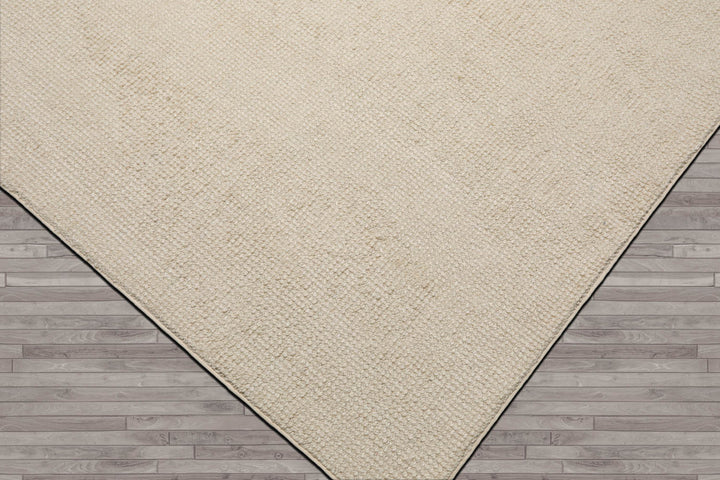 Multi Size Ivory Color Hand Tufted Textured New Zealand Wool Contemporary Oriental Rug