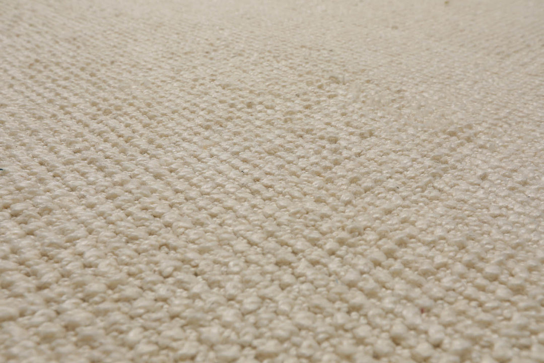 Multi Size Ivory Color Hand Tufted Textured New Zealand Wool Contemporary Oriental Rug