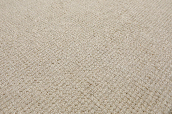 Multi Size Ivory Color Hand Tufted Textured New Zealand Wool Contemporary Oriental Rug