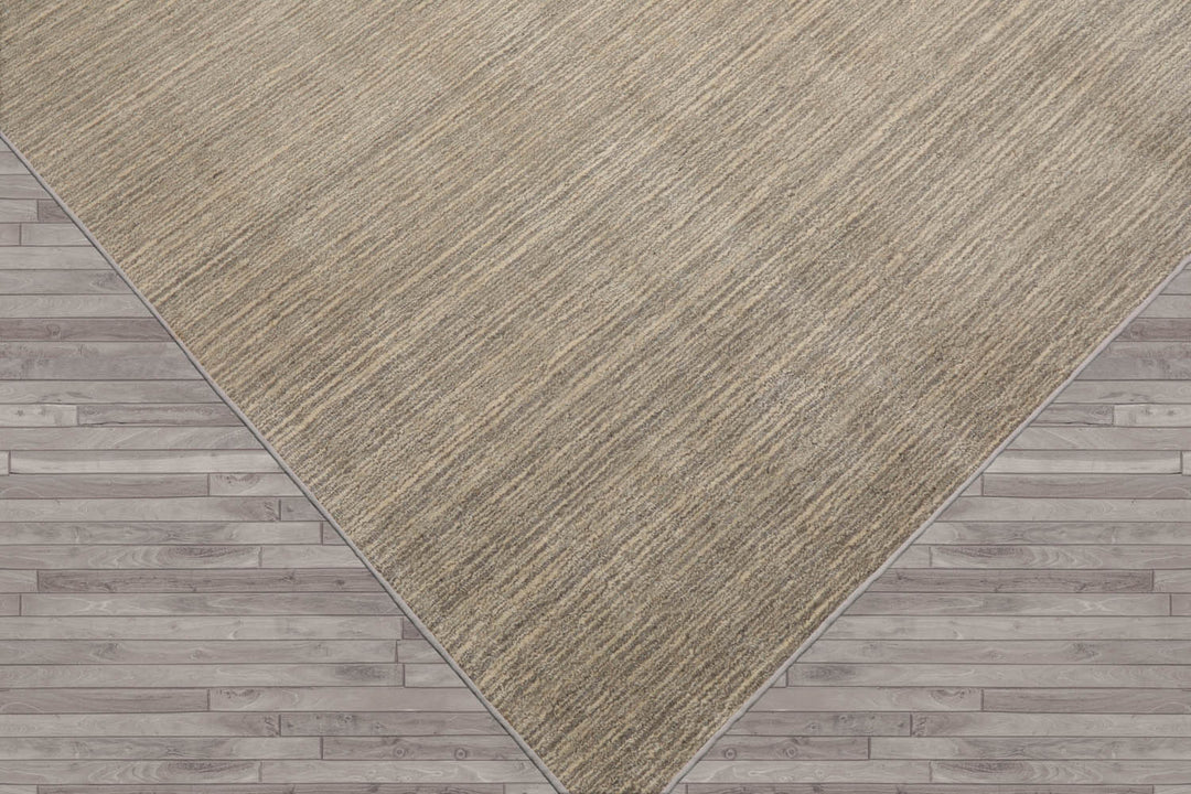Multi Size Beige Gray Color Hand Tufted Textured New Zealand Wool Contemporary Oriental Rug