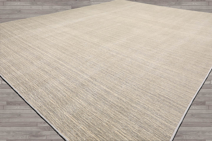 Multi Size Beige Gray Color Hand Tufted Textured New Zealand Wool Contemporary Oriental Rug