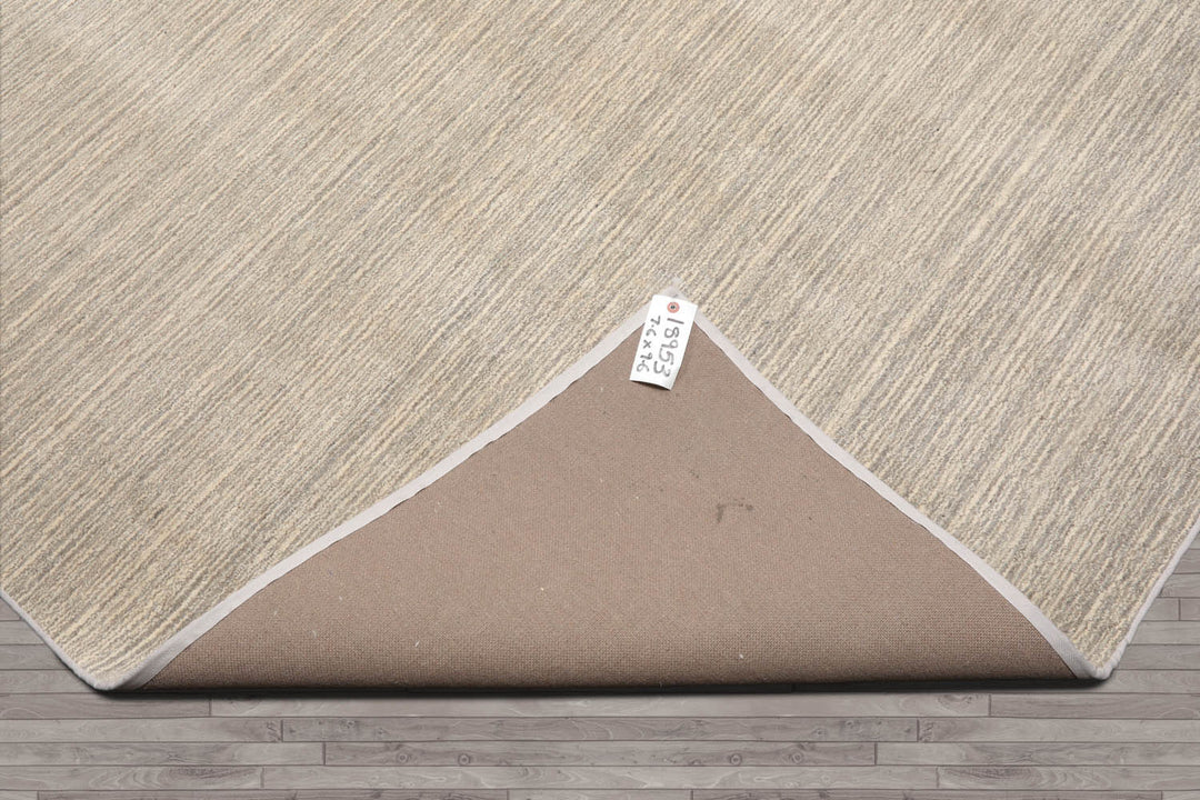 Multi Size Beige Gray Color Hand Tufted Textured New Zealand Wool Contemporary Oriental Rug