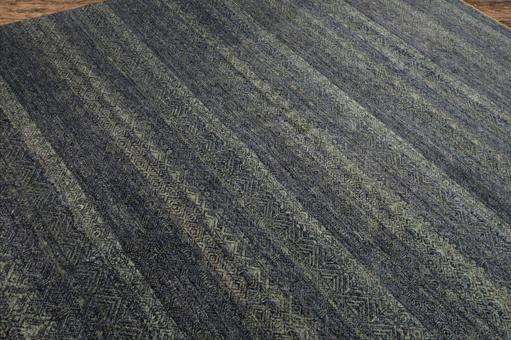 8x10 Blue, Multi, Color Hand Knotted Peshawar Wool Transitional Oriental Rug