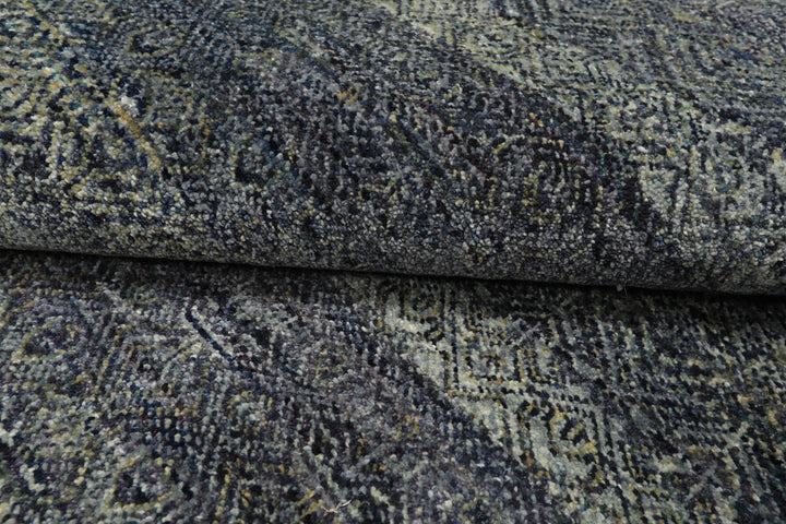 8x10 Blue, Multi, Color Hand Knotted Peshawar Wool Transitional Oriental Rug