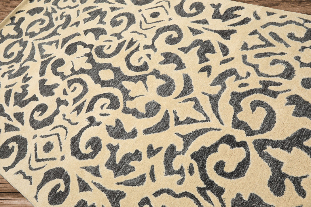 5x8 Ivory, Gray, Color Hand Tufted Handmade Wool Transitional Oriental Rug