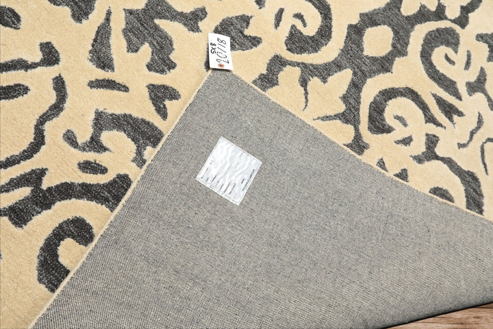 5x8 Ivory, Gray, Color Hand Tufted Handmade Wool Transitional Oriental Rug