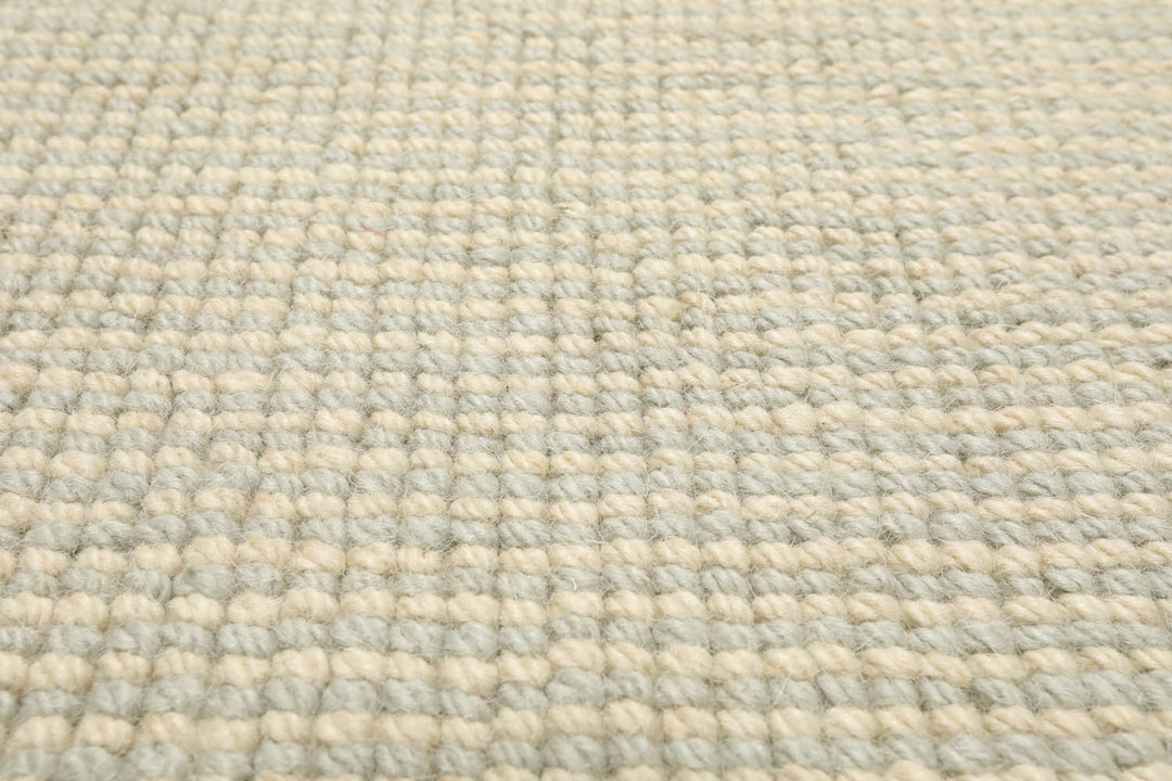 Multi Size Sea Foam Ivory Color Hand Tufted Textured New Zealand Wool Contemporary Oriental Rug