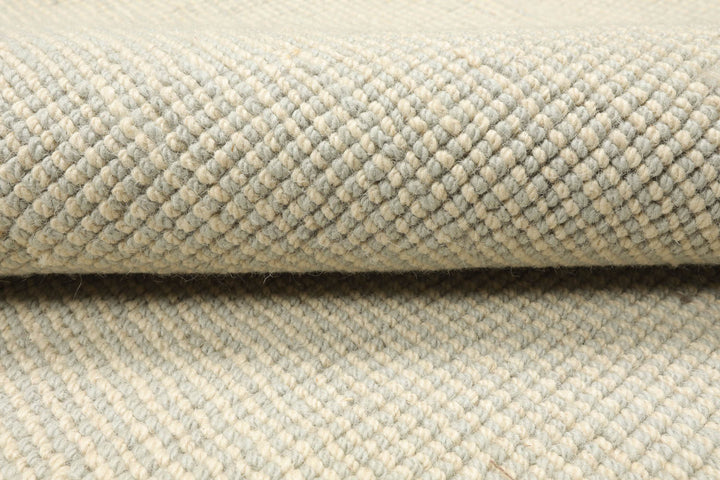 Multi Size Sea Foam Ivory Color Hand Tufted Textured New Zealand Wool Contemporary Oriental Rug