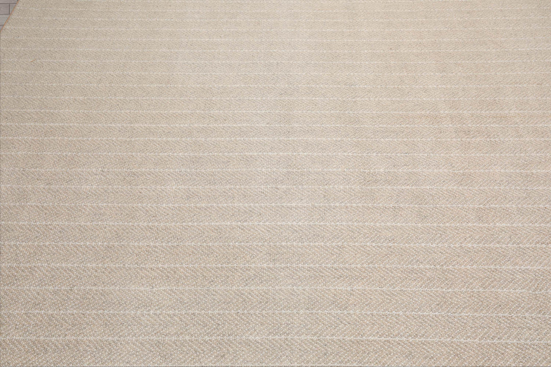 Multi Size Beige Tan Color Hand Tufted Herringbone New Zealand Wool Contemporary Oriental Rug