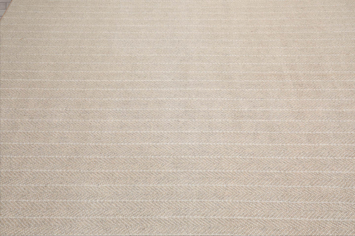 Multi Size Beige Tan Color Hand Tufted Herringbone New Zealand Wool Contemporary Oriental Rug