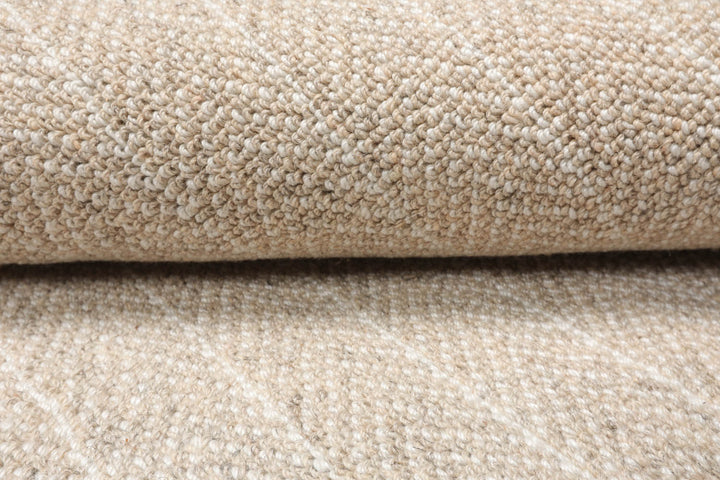 Multi Size Beige Tan Color Hand Tufted Herringbone New Zealand Wool Contemporary Oriental Rug