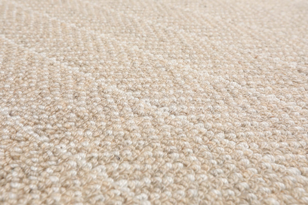 Multi Size Beige Tan Color Hand Tufted Herringbone New Zealand Wool Contemporary Oriental Rug