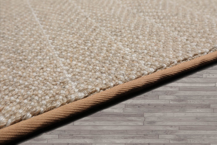 Multi Size Beige Tan Color Hand Tufted Herringbone New Zealand Wool Contemporary Oriental Rug