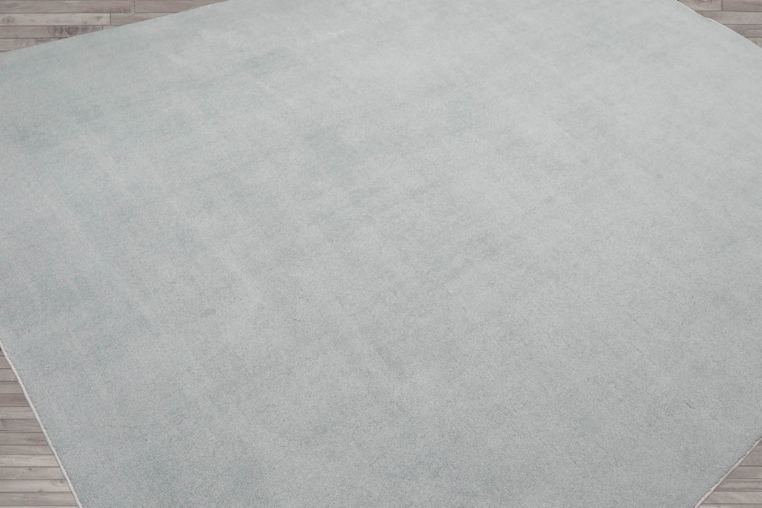 Multi Size Light Blue Color Hand Tufted Textured New Zealand Wool Contemporary Oriental Rug