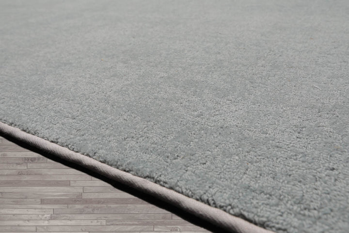 Multi Size Light Blue Color Hand Tufted Textured New Zealand Wool Contemporary Oriental Rug