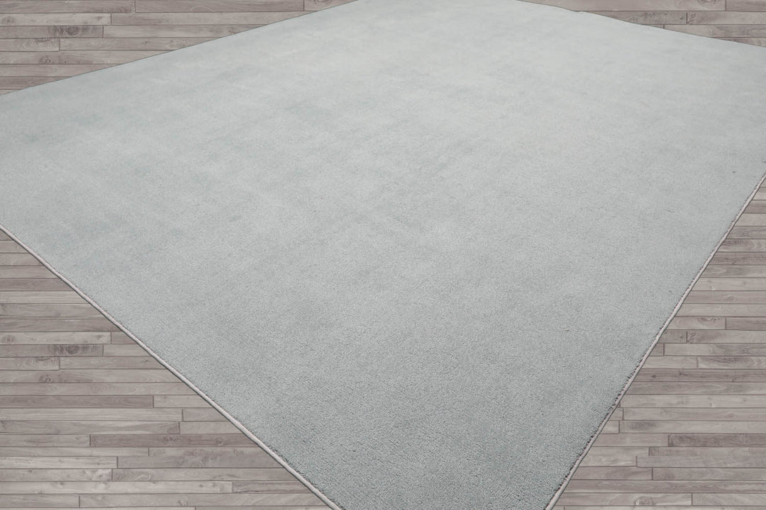 Multi Size Light Blue Color Hand Tufted Textured New Zealand Wool Contemporary Oriental Rug