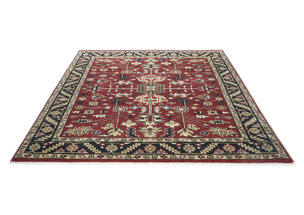 8x10 Rust, Gray, Beige Color Hand Knotted Oushak Wool Traditional Oriental Rug