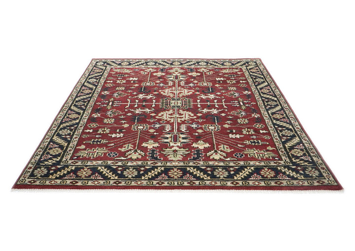 8x10 Rust, Gray, Beige Color Hand Knotted Oushak Wool Traditional Oriental Rug