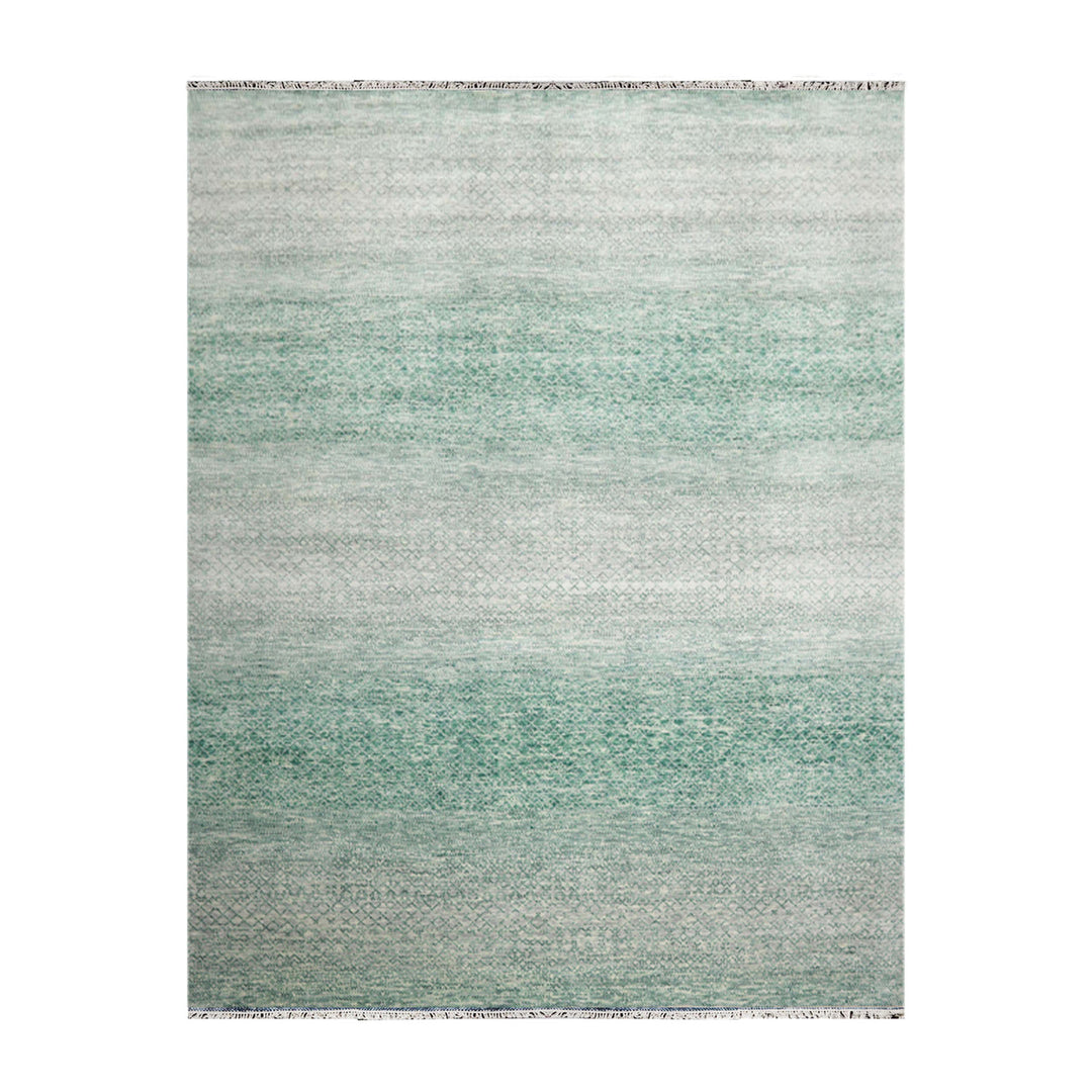 Celeste Rugs 9x12 100% Wool Modern & Contemporary Hand Knotted Oriental Area Rug Green Beige Color