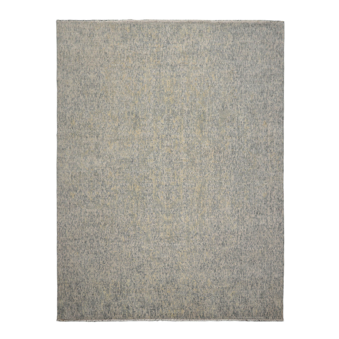 Celeste Rugs 9x12 Hand Knotted 100% Wool Sherpa Modern & Contemporary Oriental Area Rug Gray Slate Color