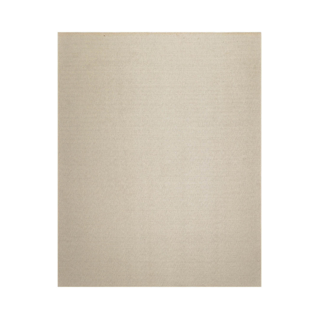 Multi Size Beige Ivory Color Hand Woven Herringbone New Zealand Wool Contemporary Oriental Rug