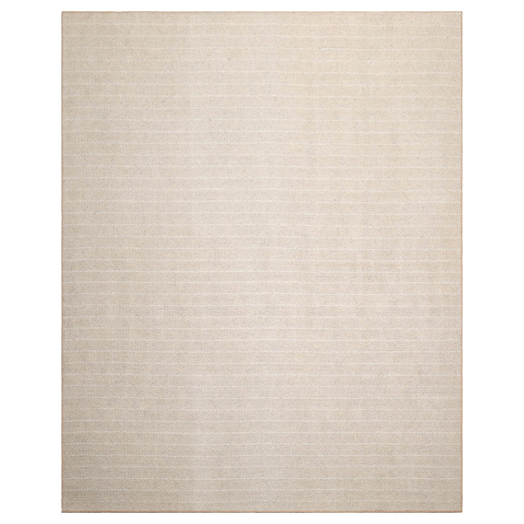 Multi Size Beige Tan Color Hand Tufted Herringbone New Zealand Wool Contemporary Oriental Rug