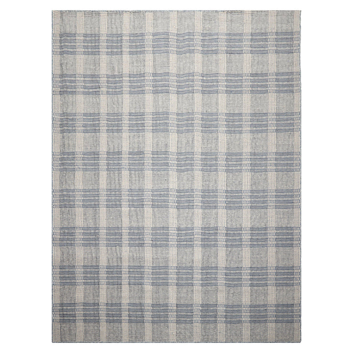 Celeste Rug Multi Size Hand Woven Ivory Wool Plaid Flatweave Contemporary Area Rug