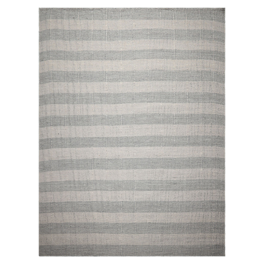 Celeste Rug Multi Size Hand Woven Gray Wool Plaid Flatweave Modern Area Rug by