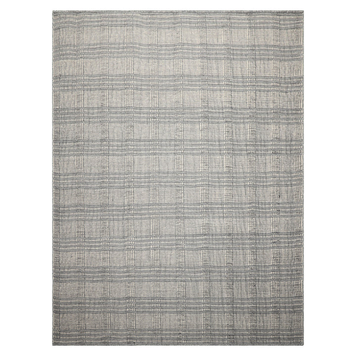 Celeste Rug Multi Size Hand Woven Ivory Wool Plaid Flatweave Modern Area Rug by