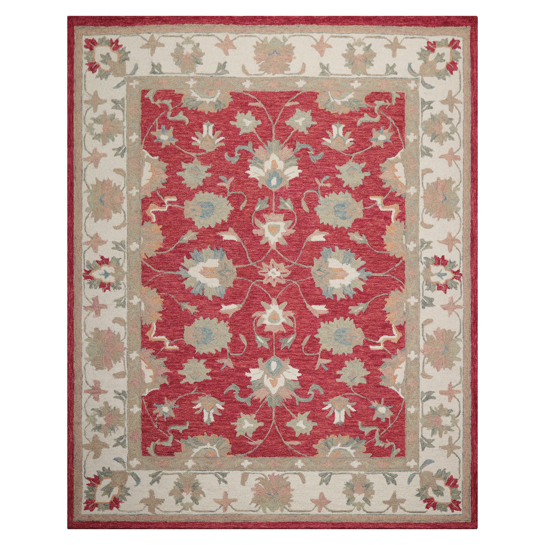 Celeste Rugs Multi Sizes Coral Hand Hooked Transitional Agra Wool Oriental Area Rug