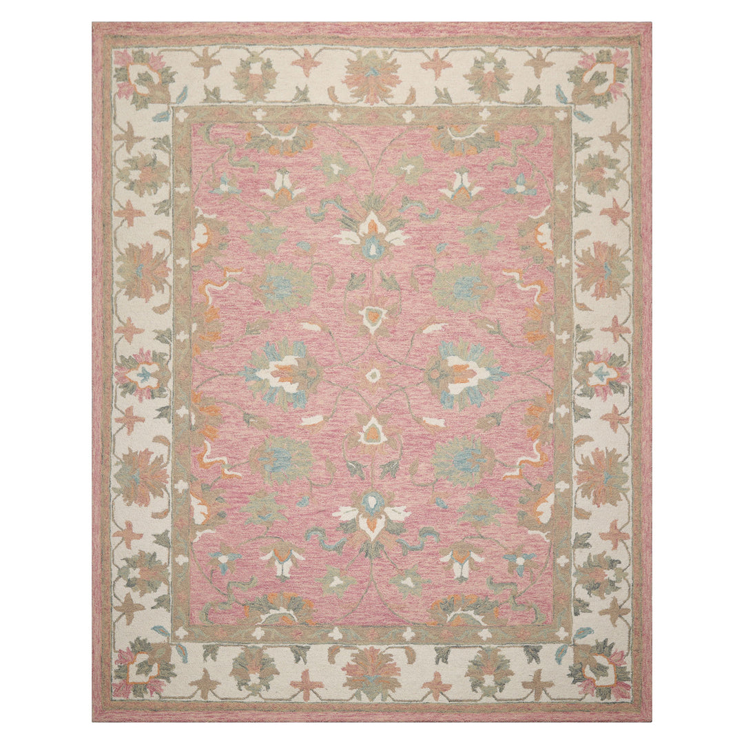 Celeste Rugs Multi Sizes Blush Hand Hooked Transitional Agra Wool Oriental Area Rug