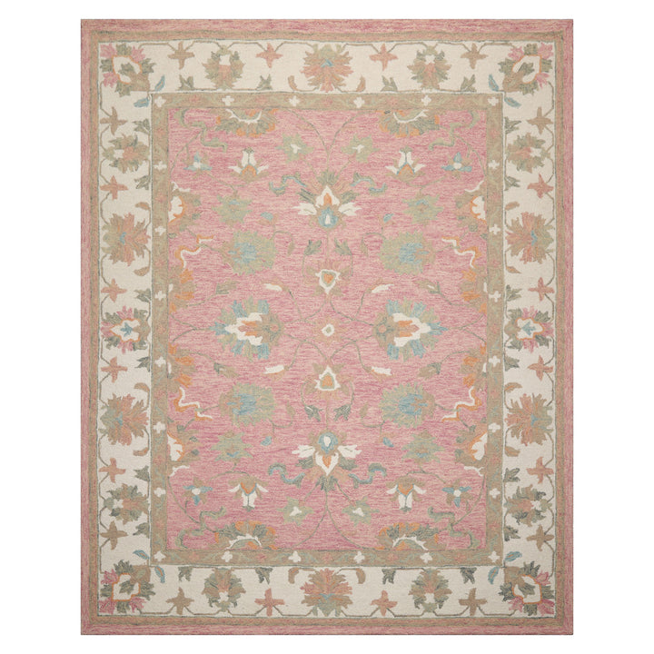 Celeste Rugs Multi Sizes Blush Hand Hooked Transitional Agra Wool Oriental Area Rug