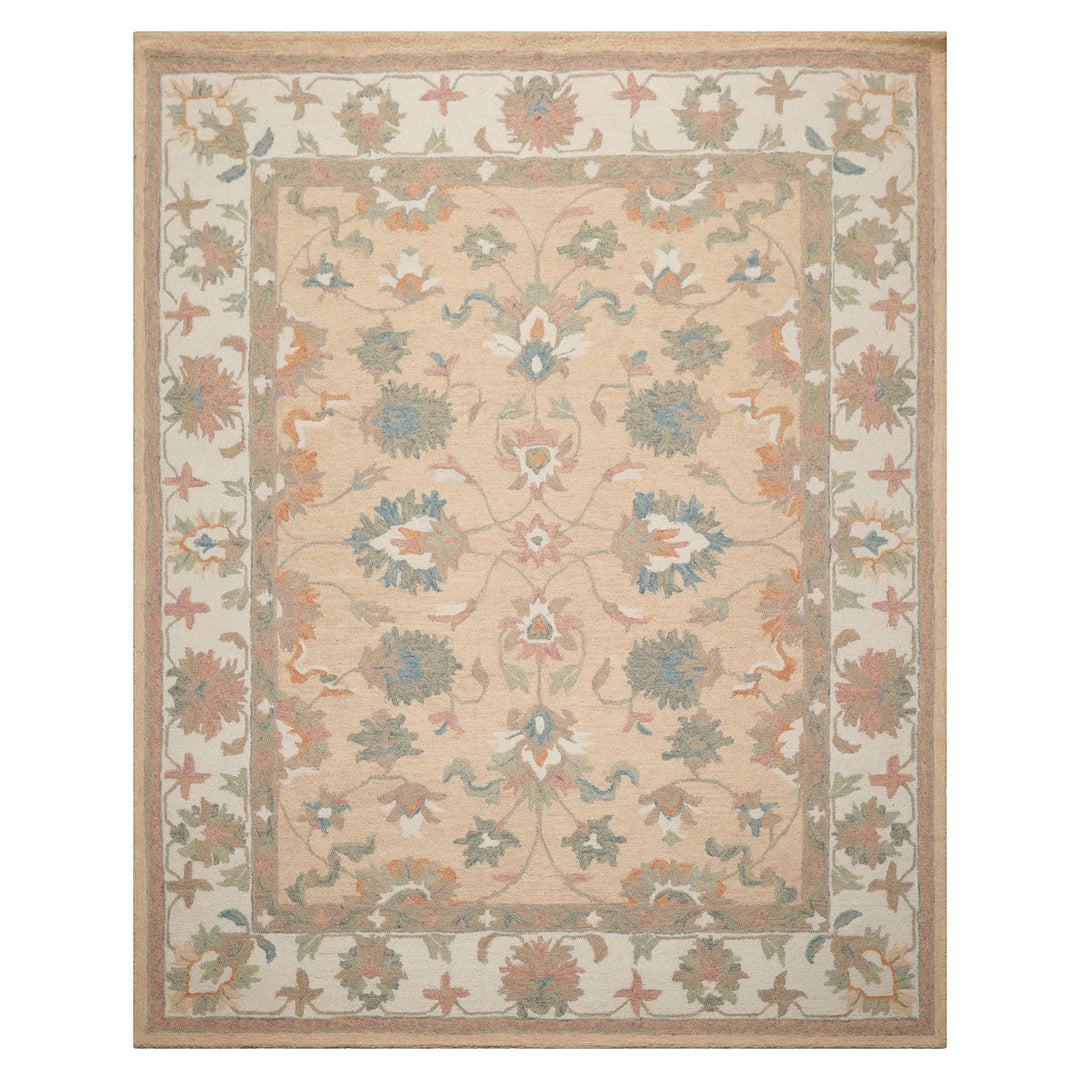 Celeste Rugs Multi Sizes Pale Peach Hand Hooked Transitional Agra Wool Oriental Area Rug
