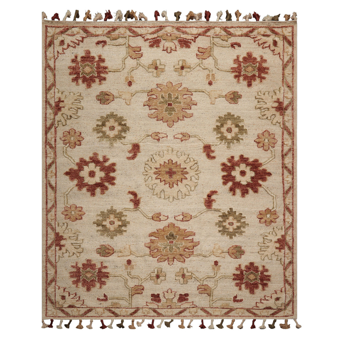 Celeste Rugs Hand Knotted Transitional Oushak 8'x10' Beige Wool Oriental Area Rug