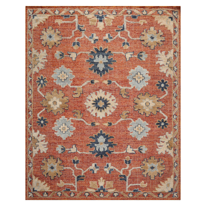 Celeste Rugs Hand Knotted Transitional Oushak Wool 8'x10' Rust Oriental Area Rug