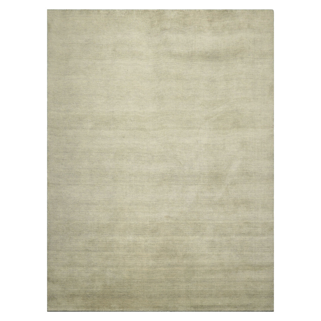 Celeste Rugs Hand Loomed Contemporary Solid Wool Multi Sizes Moss Oriental Area Rug